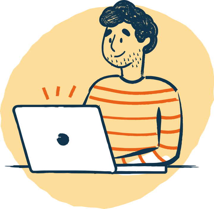 A person using a laptop