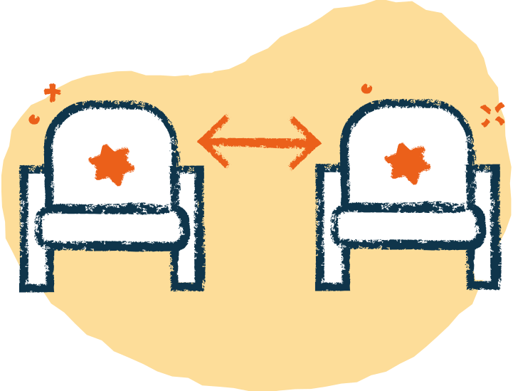 Socially distant seats