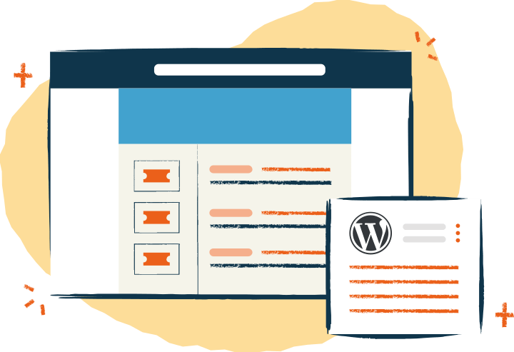 A site running the TicketSource WordPress app