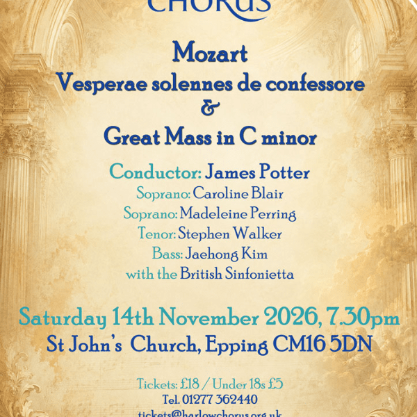 Mozart: Solemn Vespers and C Minor Mass banner image