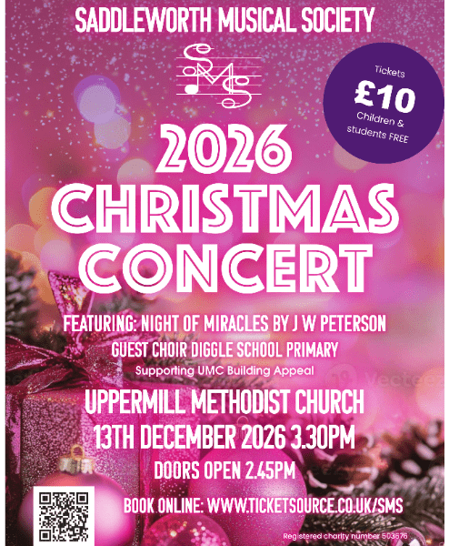 Christmas Concert with Diggle School Choir - Featuring 'Night of Miracles' by JW Peterson banner image
