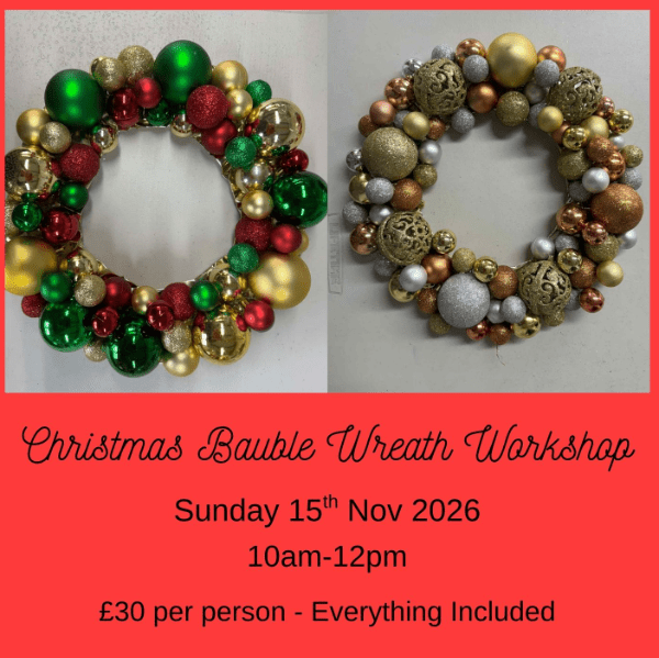 Christmas Bauble Wreath Making banner image