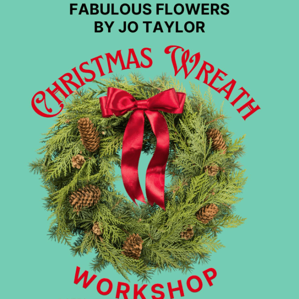 Christmas Wreath Workshop with Fabulous Flowers by Jo Taylor banner image