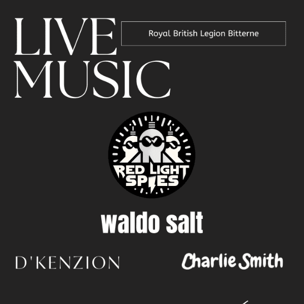 RBL Bitterne Music Night - Red Light Spies // Waldo Salt // Charlie Smith // D'Kenzion banner image