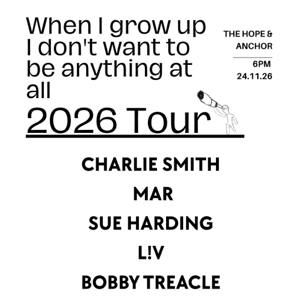 Acoustic Night: Charlie Smith // MAR // Sue Harding // L!V // Bobby Treacle banner image