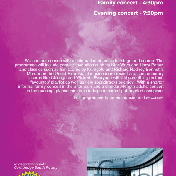 2026-7 Season - Concert 6 (afternoon): Music for Stage and Screen banner image