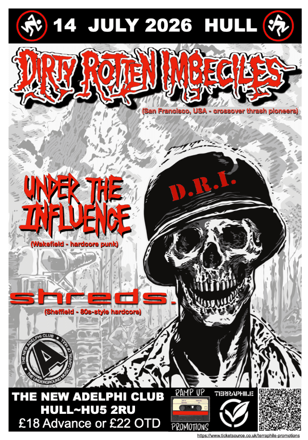 D.R.I. – DIRTY ROTTEN IMBECILES, UNDER THE INFLUENCE, SHREDS. at
