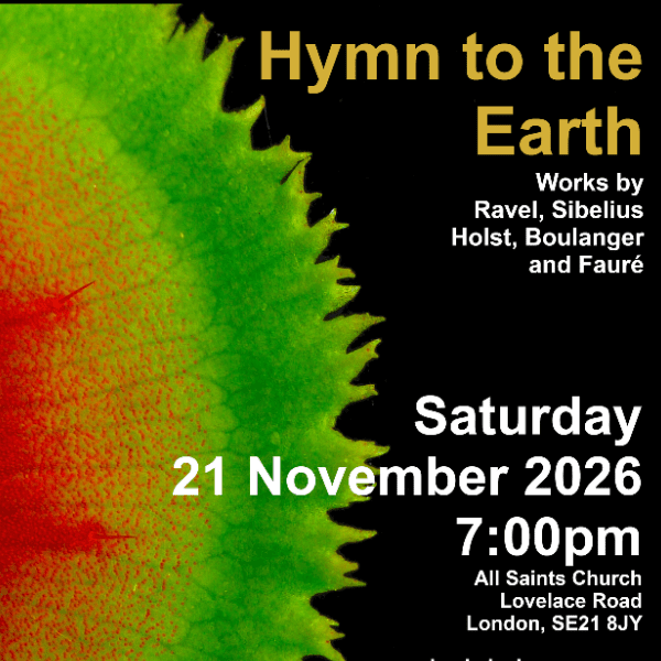 Hymn to the Earth with DSO and DCS conducted by  William Vann and Chris Stark banner image