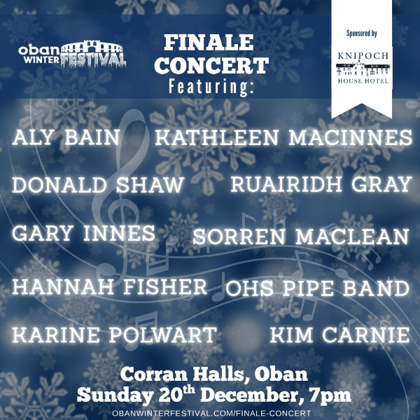 Oban Winter Festival Finale Concert - sponsored by The Knipoch House Hotel banner image