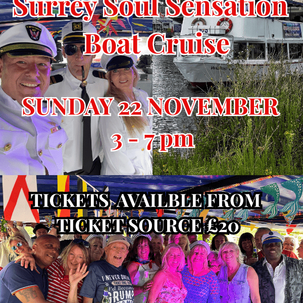 SUNDAY 22 NOVEMBER AFTERNOON SOUL BOAT CRUISE banner image