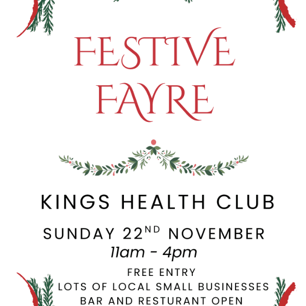 Festive Fayre at Kings Health Club banner image