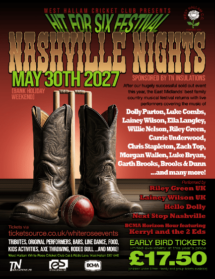 The Hit for Six Outdoor Festival Nashville Nights 2027 Oct banner image