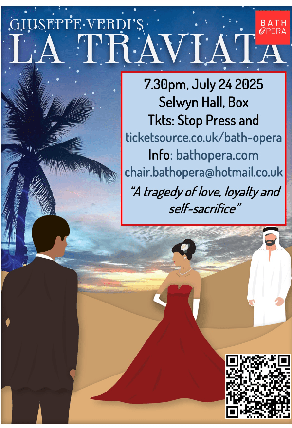 'La Traviata' presented by Bath Opera at Selwyn Hall, Box event tickets ...