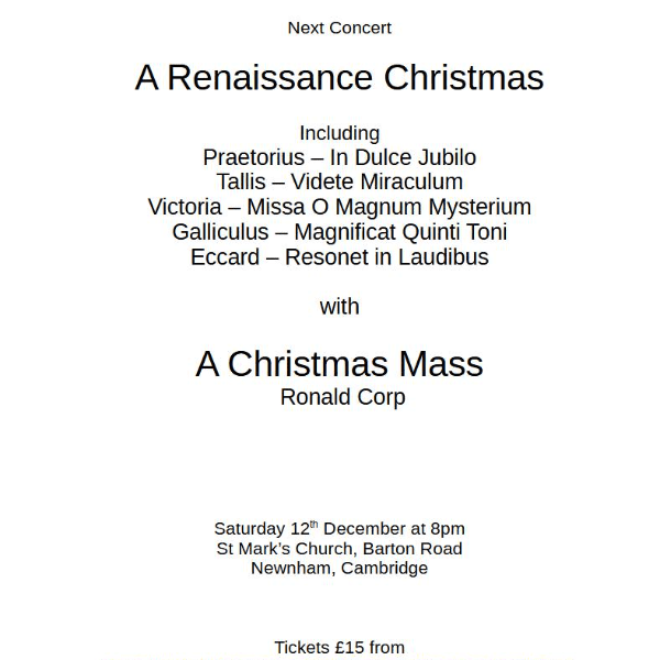 Cantus Christmas Concert banner image