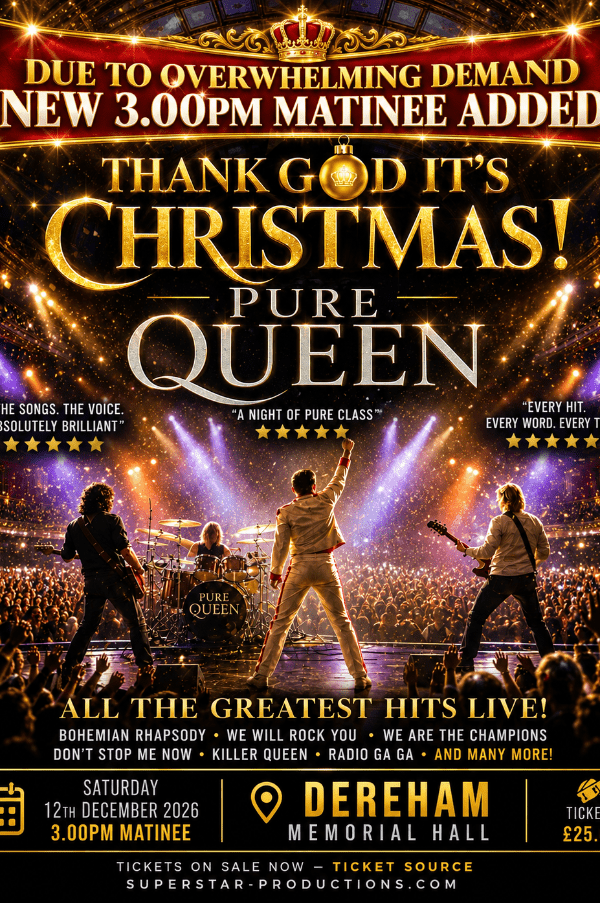 ‘Thank God it’s Christmas’ – PURE QUEEN MATINEE show artwork