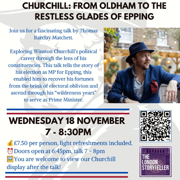 Talk - Churchill: From Oldham To The Restless Glades of Epping banner image