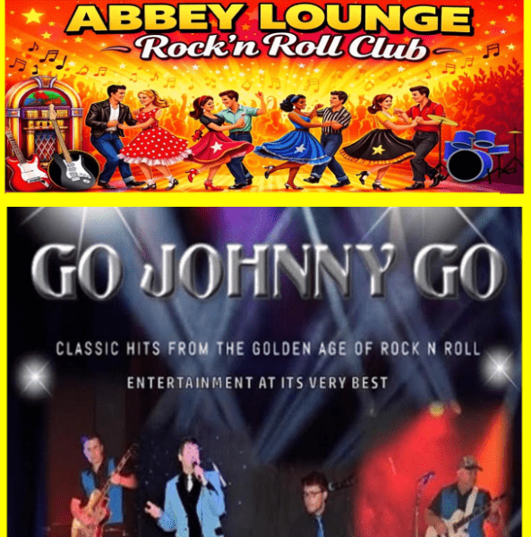 Cambridge Rock 'n Roll Club  -  with  "GO JOHNNY GO" banner image