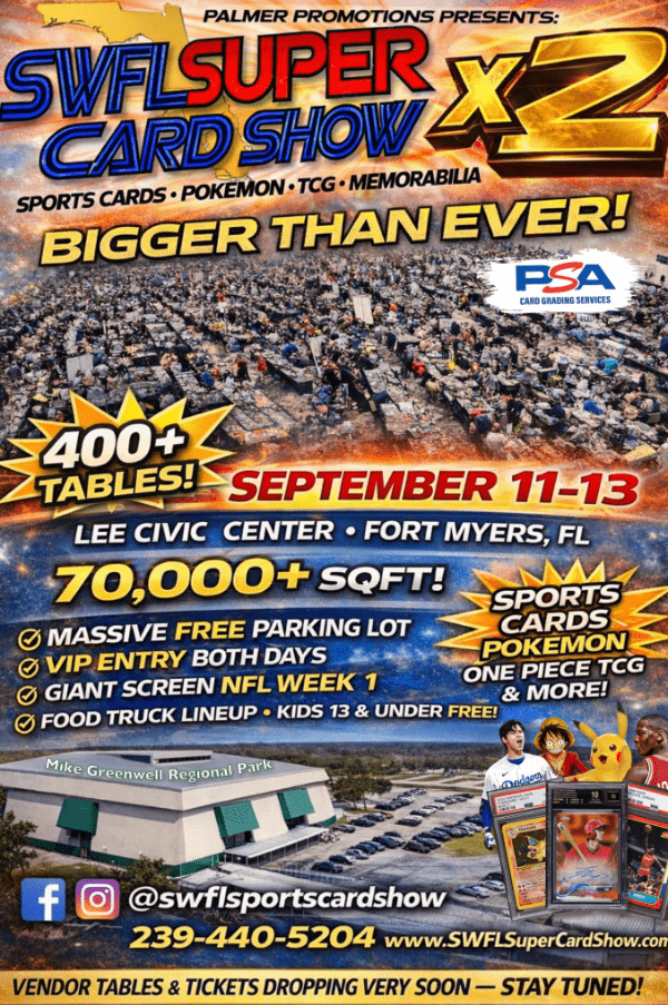 SWFL SUPER CARD SHOW GUEST ADMISSION TICKETS at Mike Greenwell