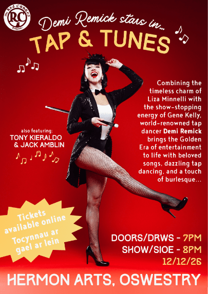 'Tap &amp; Tunes' starring Demi Remick accompanied by Tony Kieraldo (piano) &amp; Jack Amblin (drums) banner image