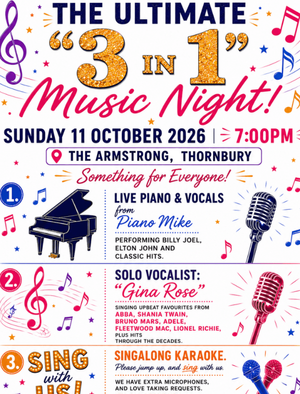 The Armstrong Sessions: The Ultimate "3 in 1" Music Night