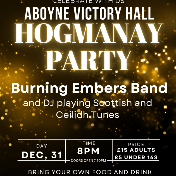 Hogmanay at the Victory Hall banner image