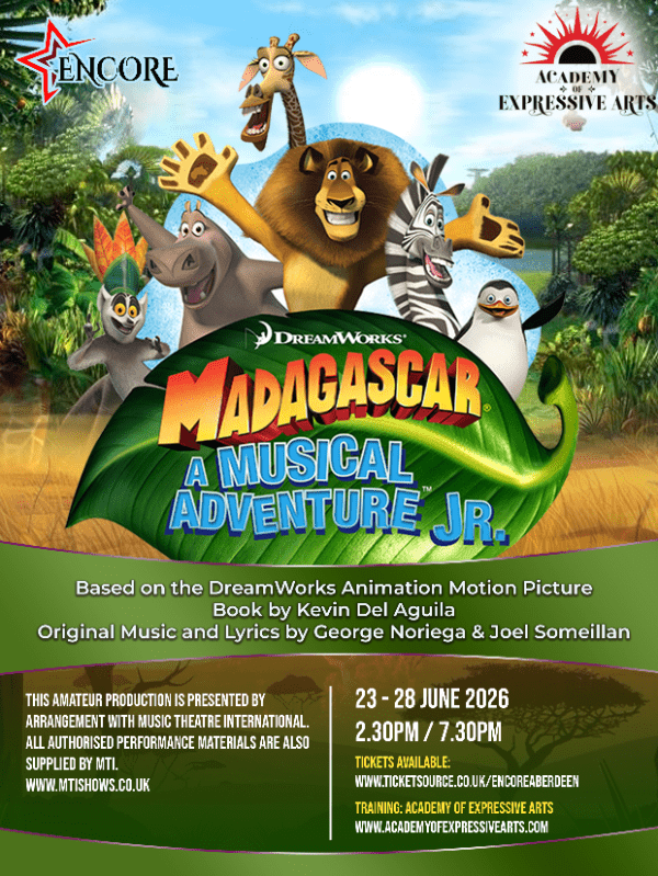 Madagascar (A Musical Adventure) Jr at Encore Aberdeen event