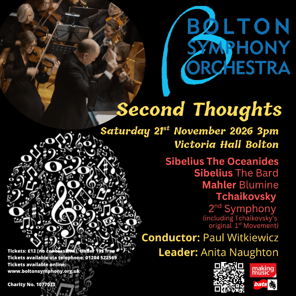 Bolton Symphony Orchestra, Second Thoughts banner image