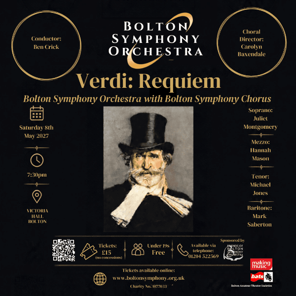 Bolton Symphony Orchestra, Verdi: Requiem banner image