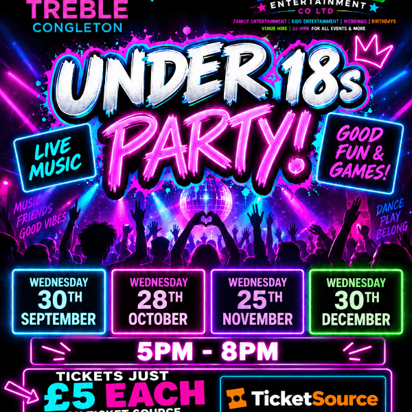 Treble Congleton - U18s Party banner image