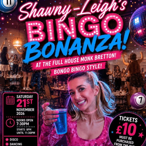 Bingo Bonanza With Shawny-Leigh Saturday 21st November banner image