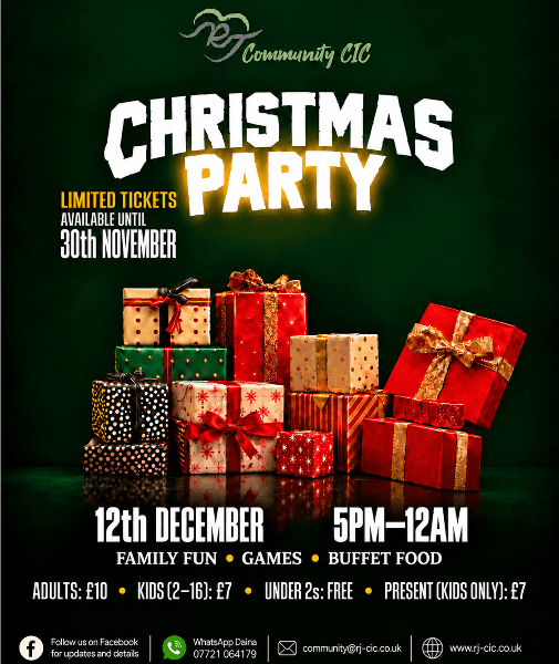 RJ Community CIC Christmas Party banner image
