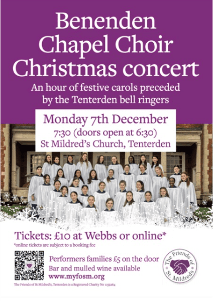 Benenden Chapel Choir Christmas Concert banner image