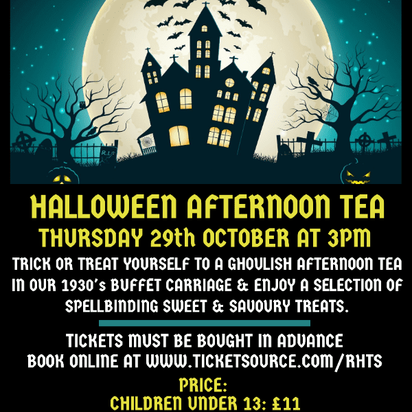 Halloween Afternoon Tea 2026 banner image