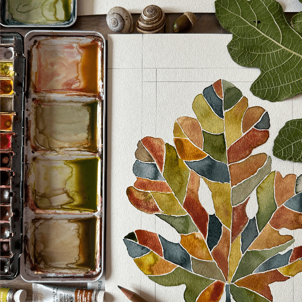 Autumn Botanical Watercolour &amp; Collage Workshop banner image