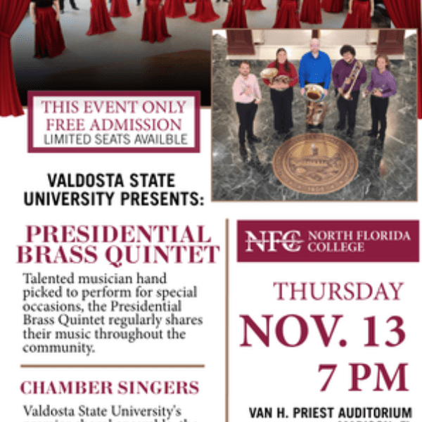 Presidential Brass Quintet &amp; Chamber Singers - Valdosta State University banner image