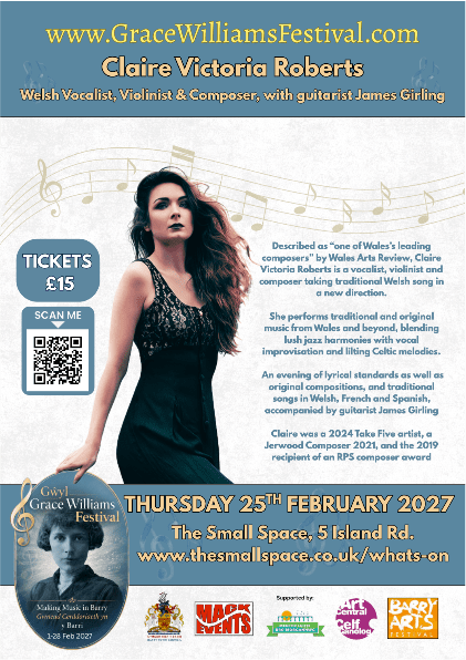 The Small Space : Live Music  - Claire Victoria Roberts - DOORS 7PM -MUSIC 8PM -Over 18s Only banner image