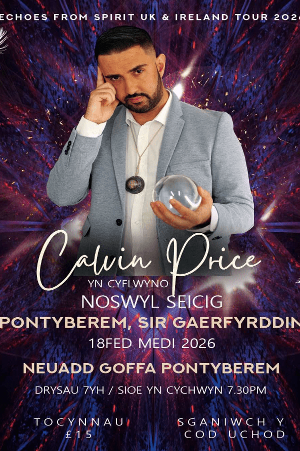Calvin Price at Neuadd Goffa Pontyberem event tickets from TicketSource