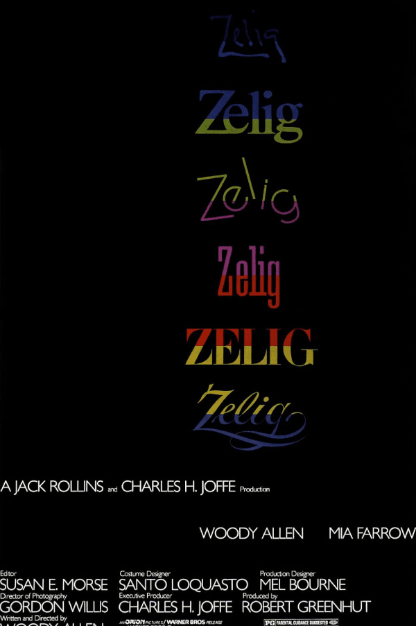 ZELIG (PG, 1983) [SEASON: WOODY ALLEN] at Southport Bijou Cinema