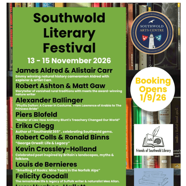 Southwold Literary Festival Saturday Day Ticket banner image