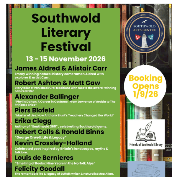 Southwold Literary Festival Sunday Day Ticket banner image