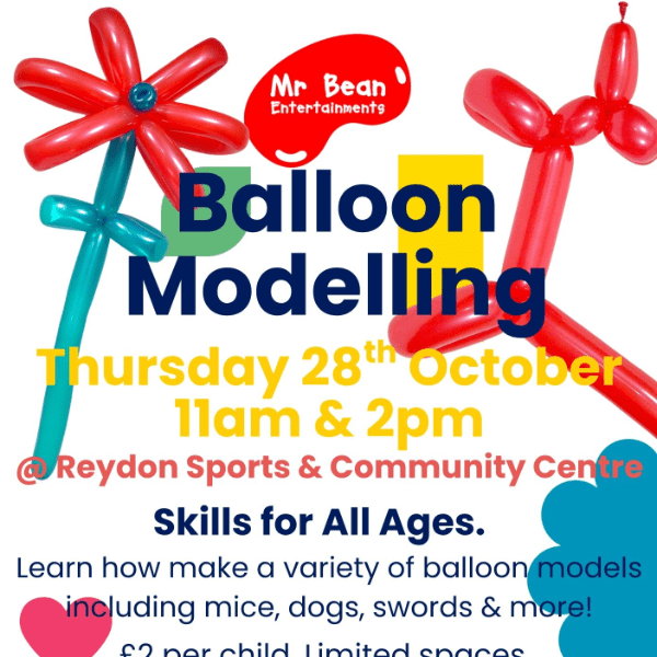 Balloon Modelling with Mr Bean Entertainments banner image