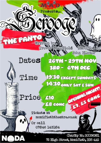 Scrooge the Pantomime banner image