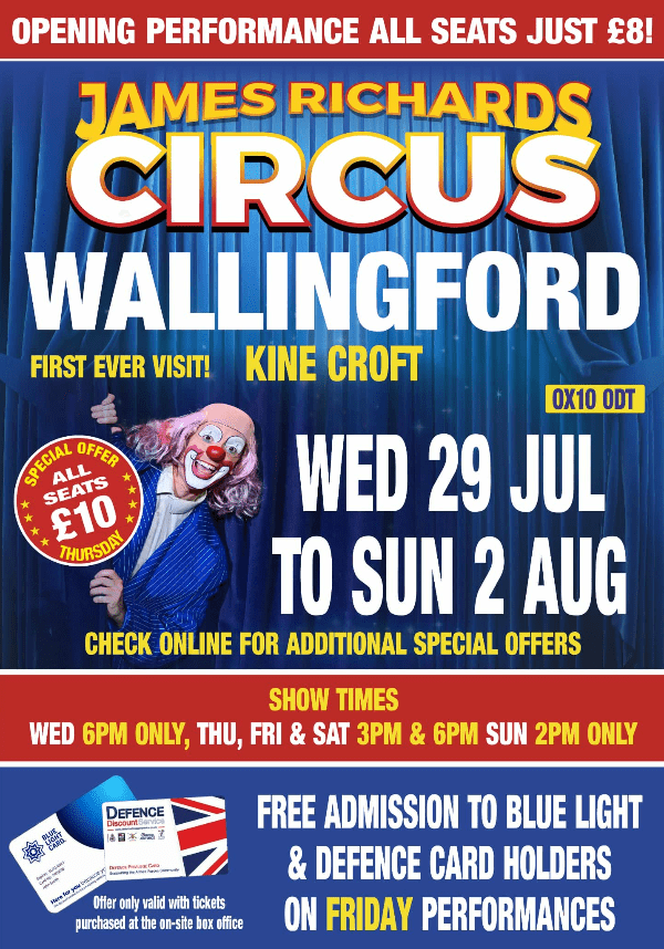James Richards Circus Wallingford at Kinecroft event tickets from