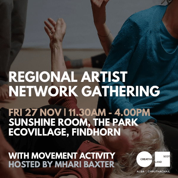 Dance North Regional Artist Network (RAN) 27 Nov 2025 with guest artist Mhari Baxter banner image