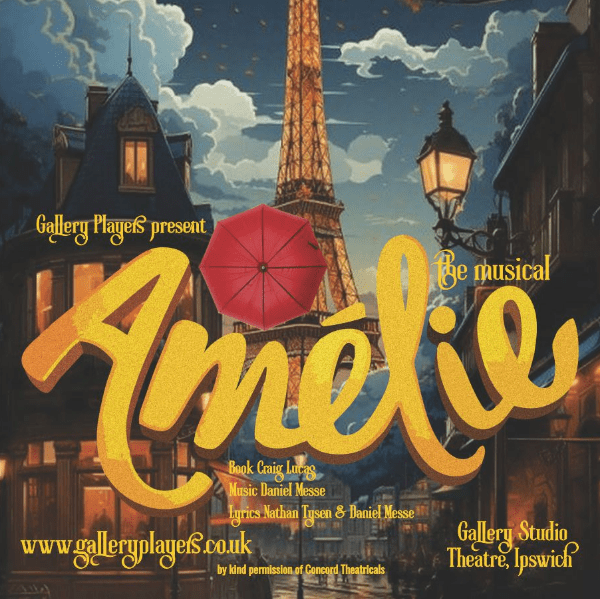 AMELIE - the Musical. Presented by the Gallery Players. banner image