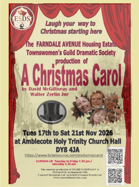 Farndale Avenue Housing Estate Townswomen's Guild Dramatic Society's Production of A Christmas Carol banner image