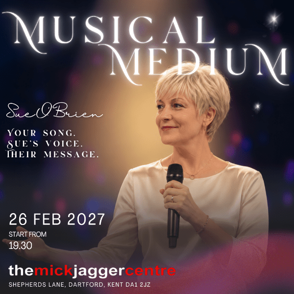 Sue O'Brien is 'THE MUSICAL MEDIUM' banner image