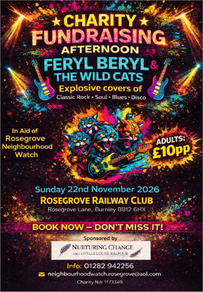 Charity Fundraising Afternoon - Feryl Beryl &amp; The Wild Cats banner image