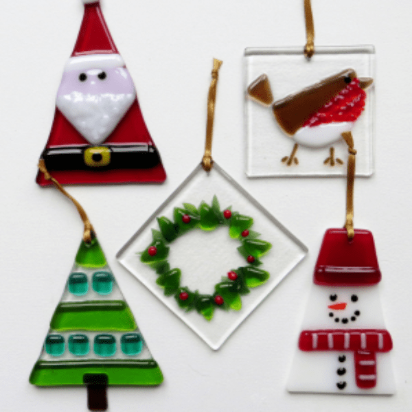 Fused Glass Christmas Decorations with Roxanne Denny