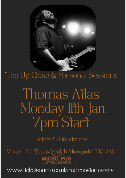 'Up Close &amp; Personal'Music evening with Thomas Atlas banner image